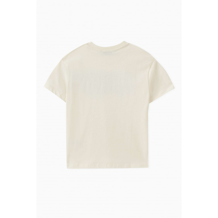 MSGM - Logo T-Shirt in Cotton Jersey Neutral