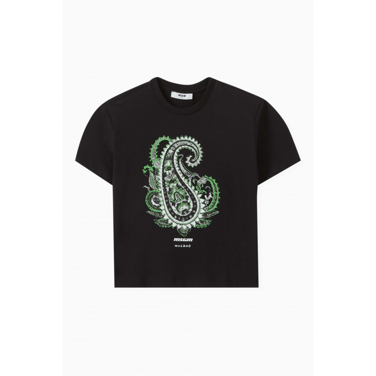 MSGM - Logo T-Shirt in Cotton Jersey