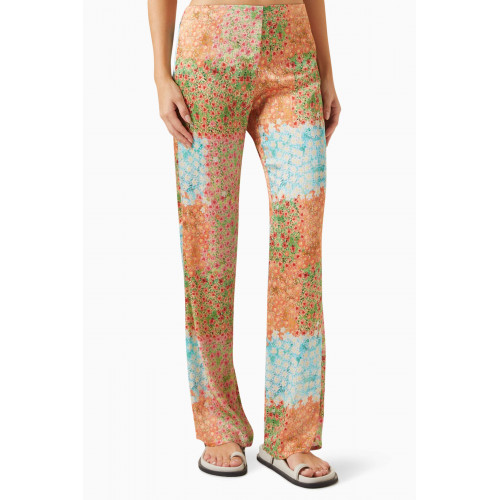 SIEDRES - Sole Printed Pants in Crinkle Chiffon