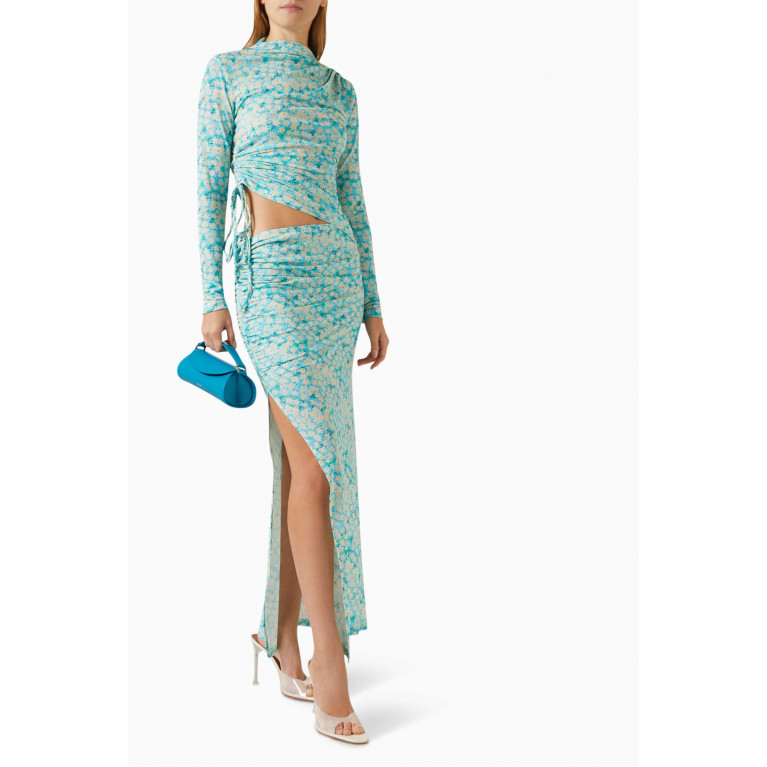 SIEDRES - Arni Cut-out Asymmetric Dress in Polyester