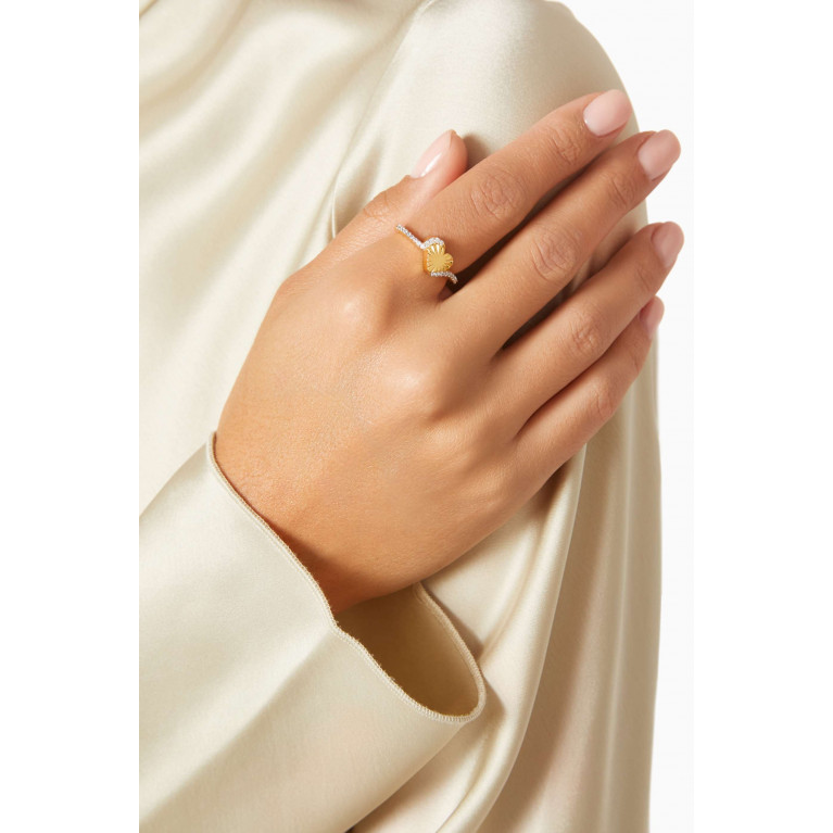 MER"S - Full Of Love Ring in 24kt Gold-plated Sterling Silver