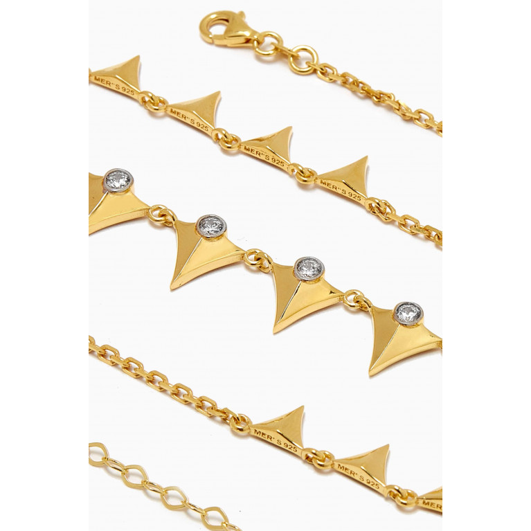 MER"S - Lift Me Up Necklace in 24kt Gold-plated Sterling Silver