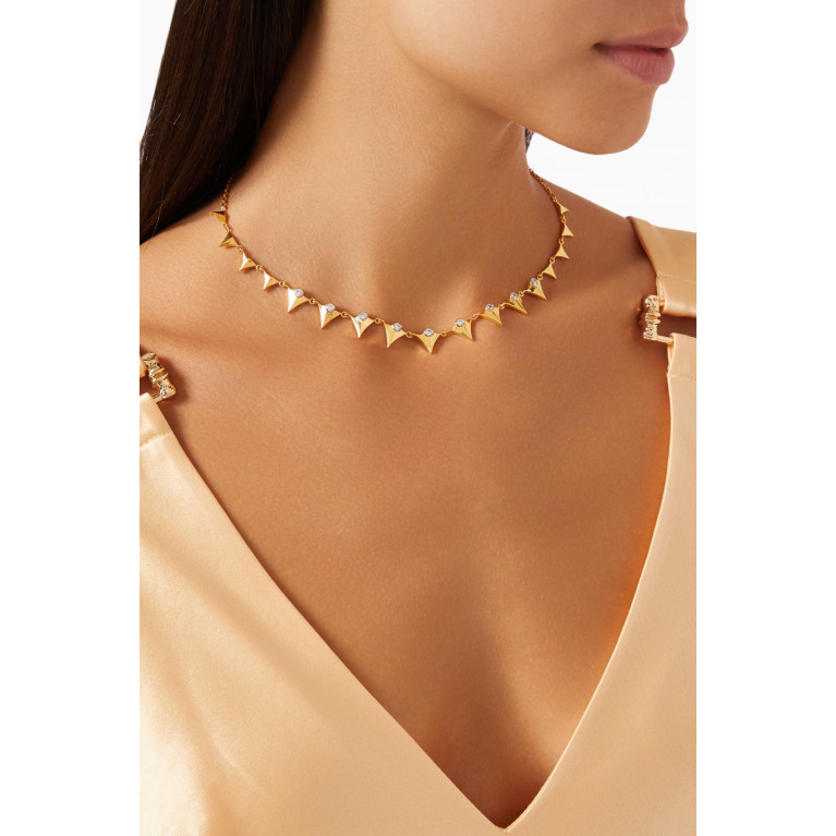 MER"S - Lift Me Up Necklace in 24kt Gold-plated Sterling Silver
