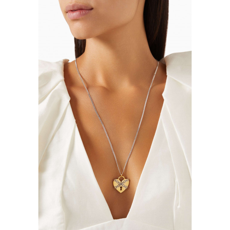 MER"S - Love Lock Necklace in 24kt Gold-plated Sterling Silver