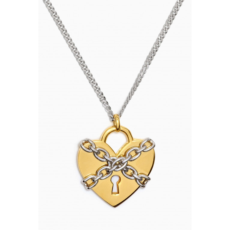 MER"S - Love Lock Necklace in 24kt Gold-plated Sterling Silver