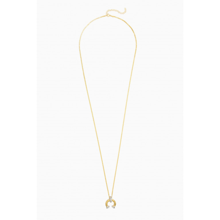MER"S - Go For It Necklace in 24kt Gold-plated Sterling Silver