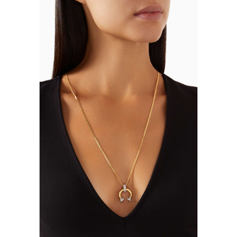 MER"S - Go For It Necklace in 24kt Gold-plated Sterling Silver