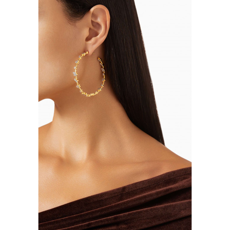 MER"S - Next Up Medıum Hoop Earrings in 24kt Gold-plated Sterling Silver