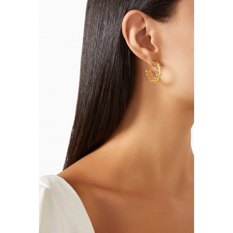 MER"S - Chasing Dream Hoop Earrings in 24kt Gold-plated Sterling Silver