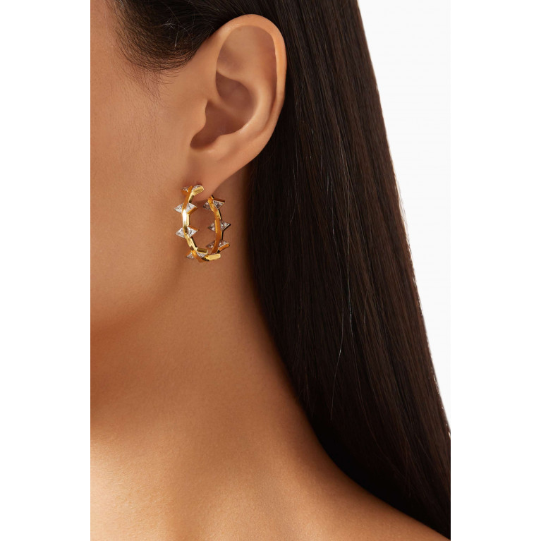 MER"S - Unlocked Hoop Earrings in 24kt Gold-plated Sterling Silver