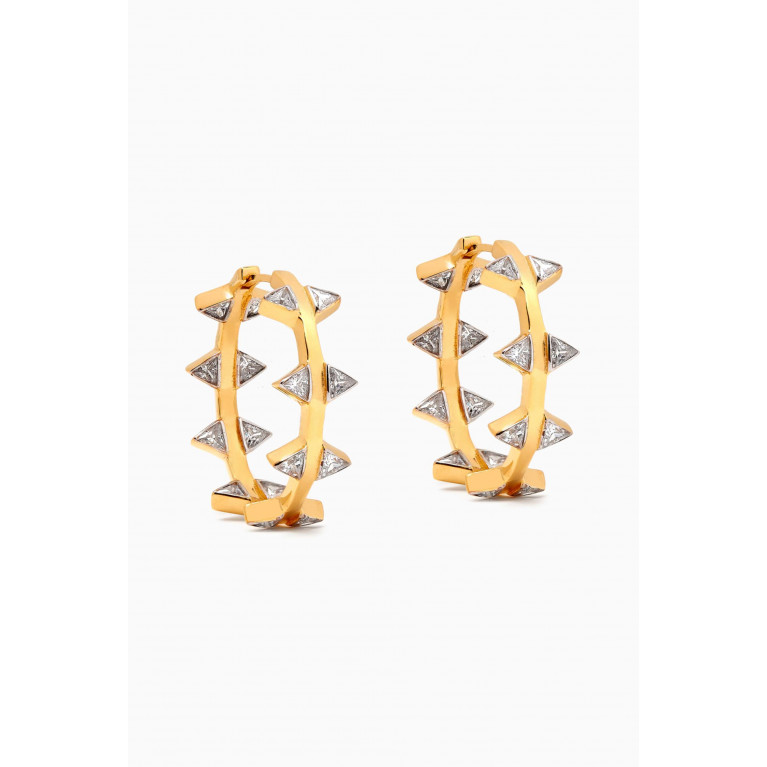 MER"S - Unlocked Hoop Earrings in 24kt Gold-plated Sterling Silver