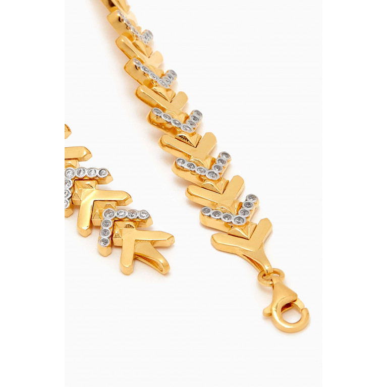 MER"S - Love Inspo Bracelet in 24kt Gold-plated Sterling Silver