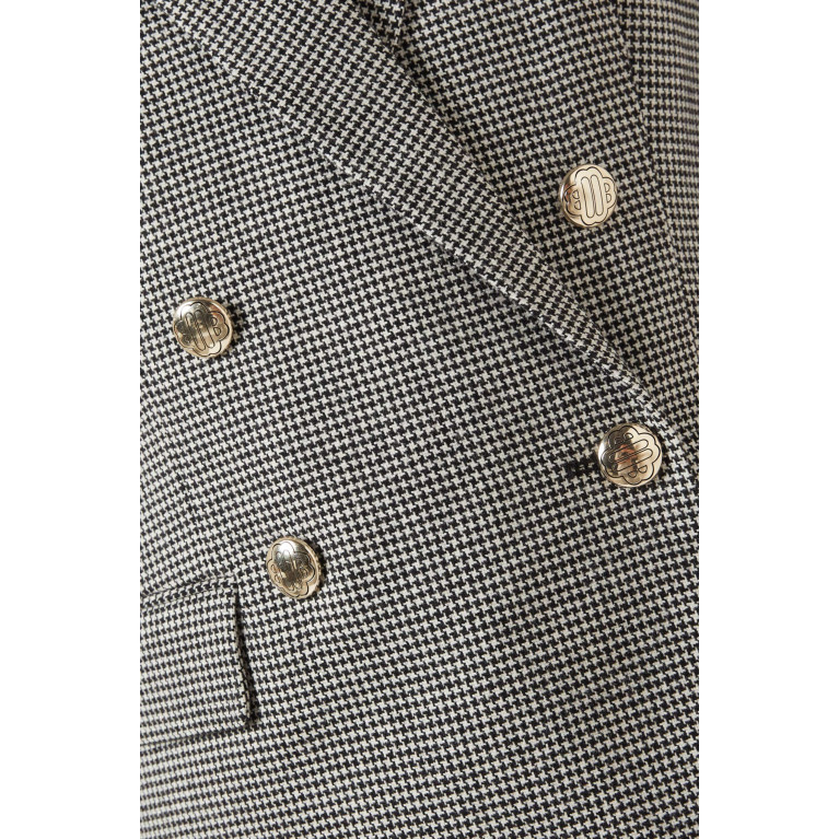 Maje - Houndstooth Suit Jacket in Recycled Cotton-blend