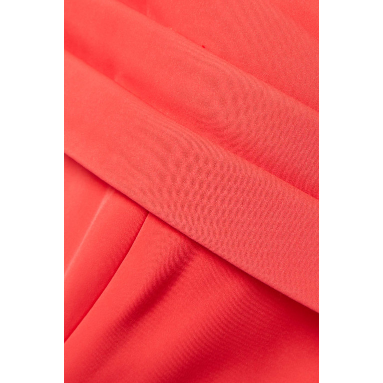 Mossman - Wistful Off-shoulder Maxi Dress Pink