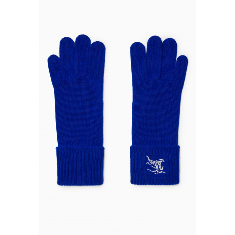 Burberry - Embroidered Logo Hunter Gloves in Cashmere