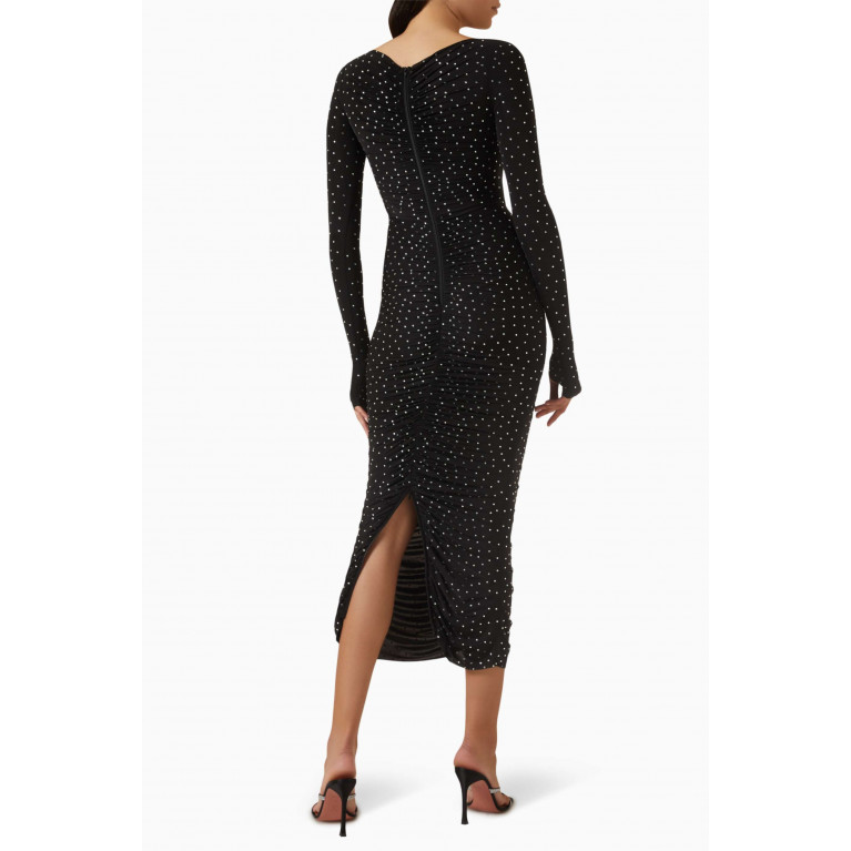 Alex Perry - Ruched Cut-out Dress in Crystal Jersey