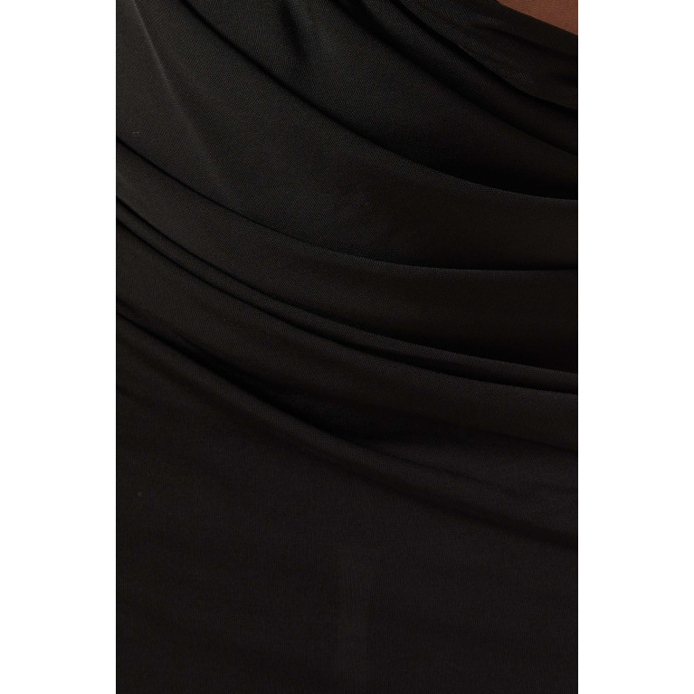 Alex Perry - Asymmetrical Drape Column Dress in Viscose Jersey