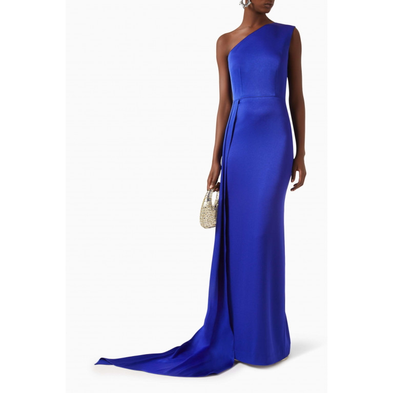 Alex Perry - One-shoulder Column Dress in Satin Crepe