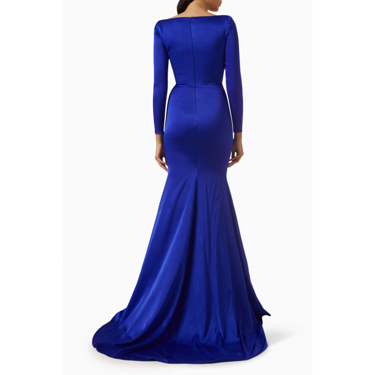 Alex Perry - Angled Portrait Gown in Satin Crepe