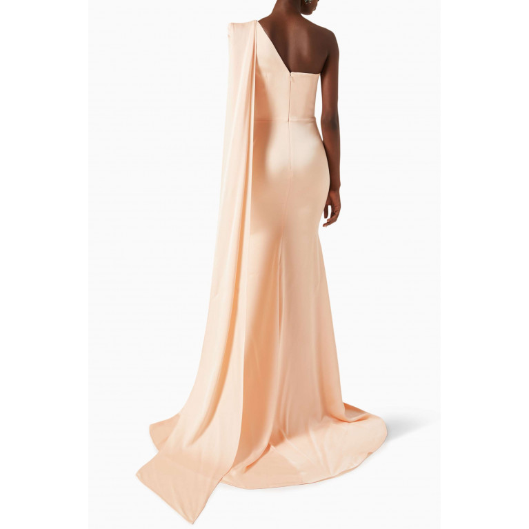 Alex Perry - One-sleeve Gown in Satin Crepe