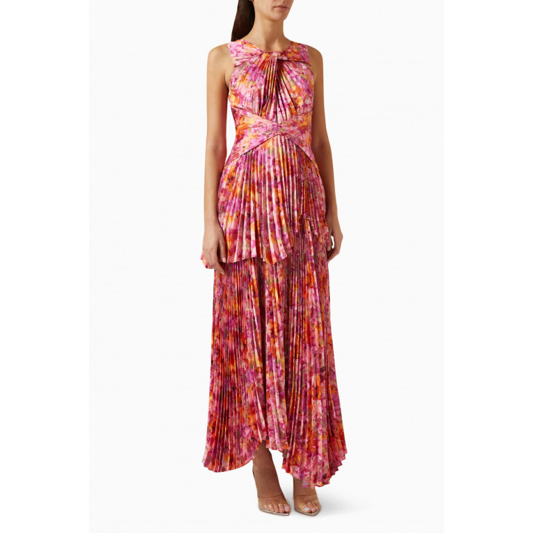 Acler - Ormond Pleated Maxi Dress in Satin