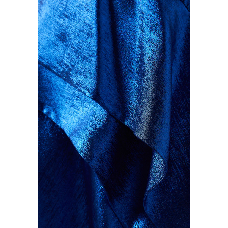 Acler - Harley Midi Dress in Metallic-fabric Blue