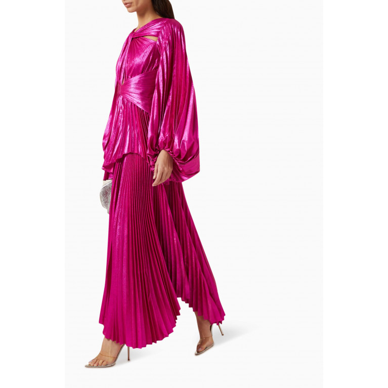Acler - Rosella Pleated Gown in Metallic-fabric