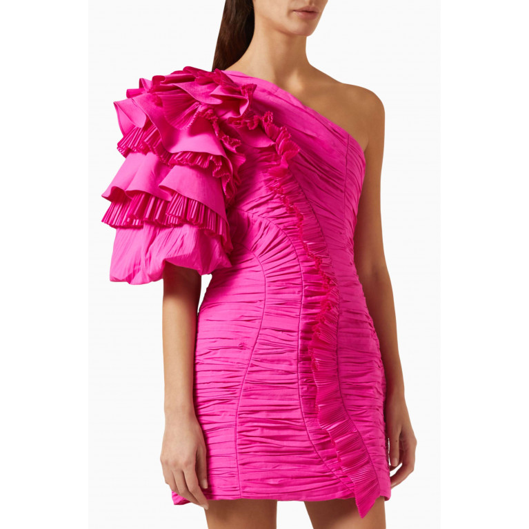 Acler - Ascot Pleated Mini Dress Pink