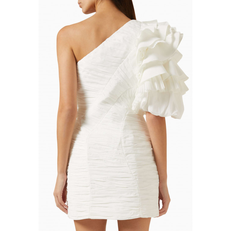 Acler - Ascot Pleated Mini Dress White