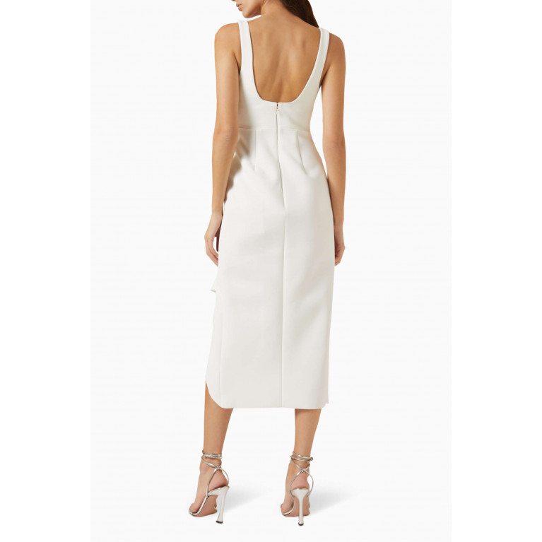 Acler - Gowrie Midi Dress in Scuba-fabric White