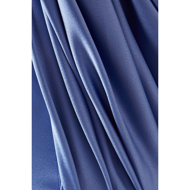 NASS - One-shoulder Maxi Dress in Satin Blue