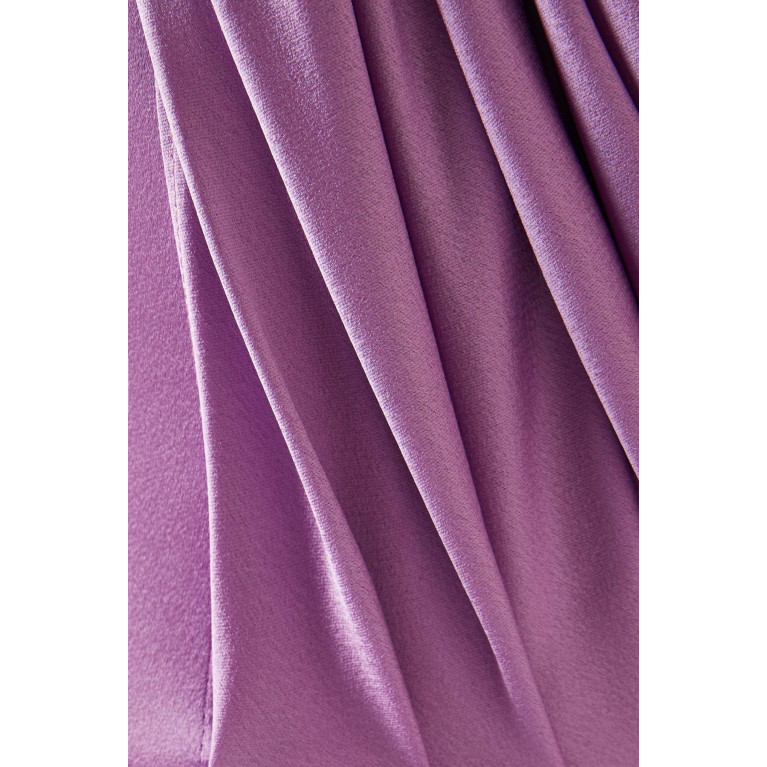 NASS - One-shoulder Maxi Dress in Satin Purple