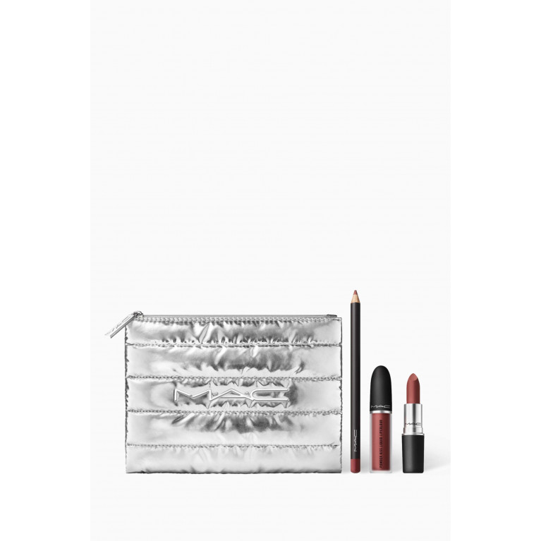 MAC Cosmetics - Brown Powdered Snow Powder Kiss Lip Kit, 53% Savings