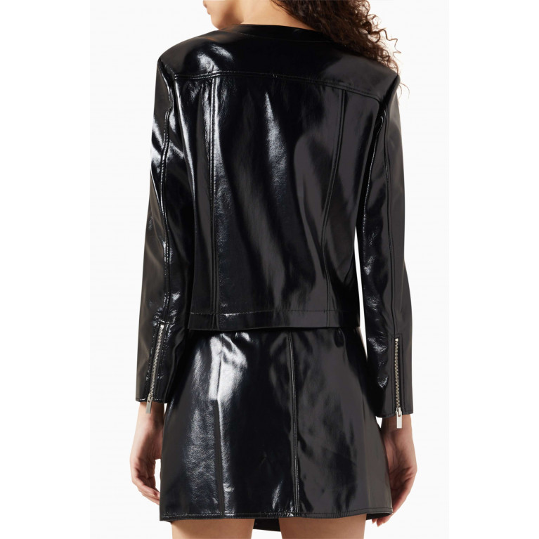 Theory - Crop Jacket in Patent Faux Leather