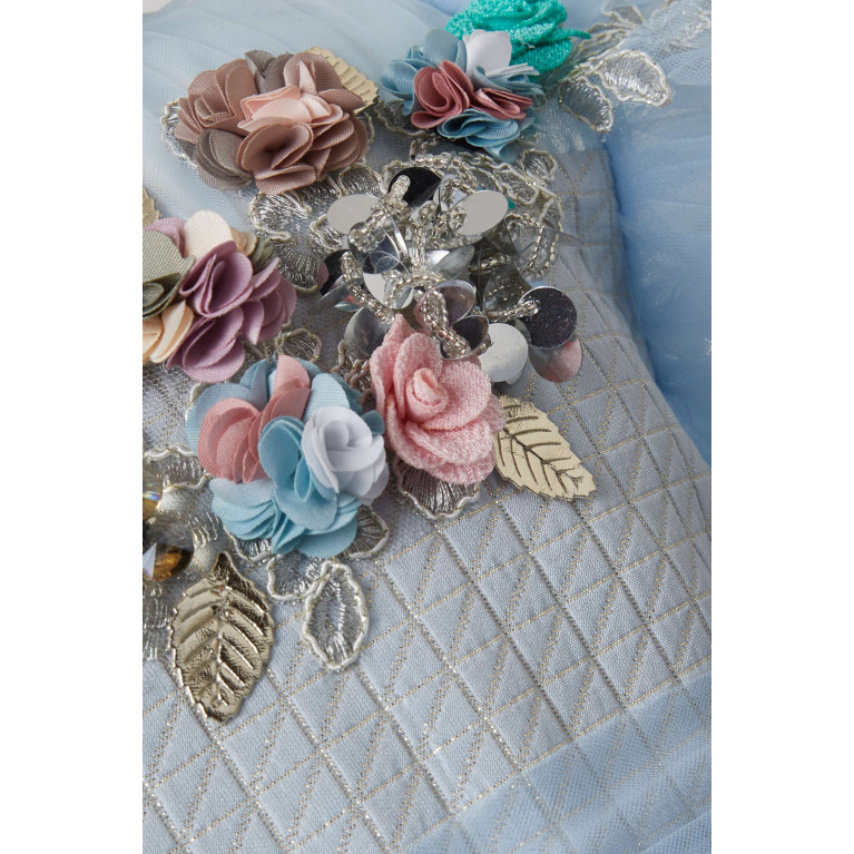 Lėlytė - Floral Embellished Dress in Brocade & Tulle