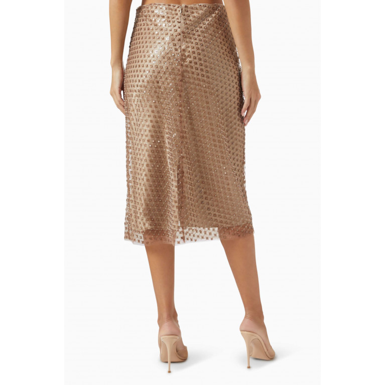 Vince - Beaded Midi Skirt in Sequins