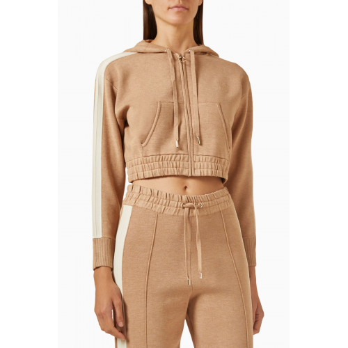 Sandro - Boby Crop Hoodie in Cotton-blend