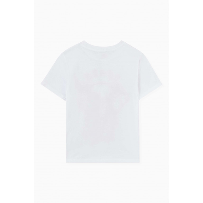 KENZO KIDS - Elephant Logo T-shirt in Organic Cotton White