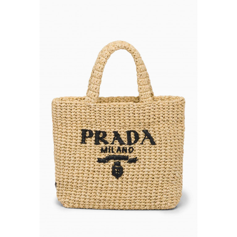 Prada - Small Logo Crochet Tote Bag
