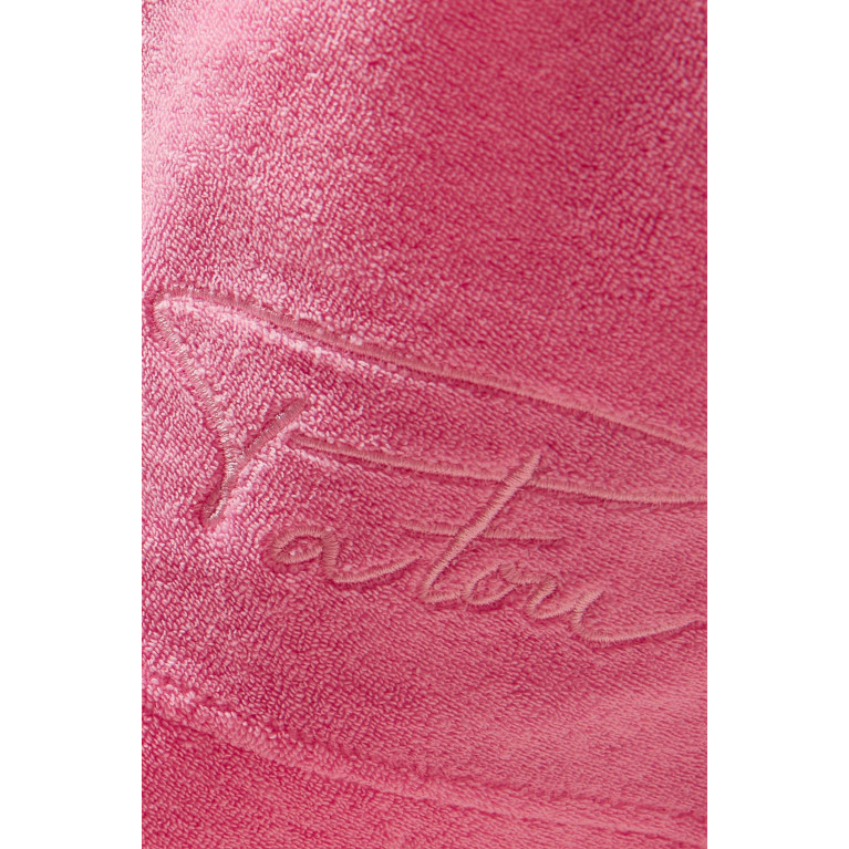 Patou - Logo-embroidered Sweatshorts in Bubble Terry Pink