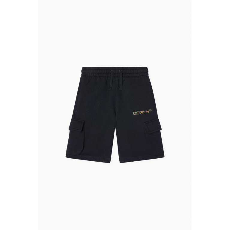 Off-White - Logo Sketch Track Shorts in Cotton