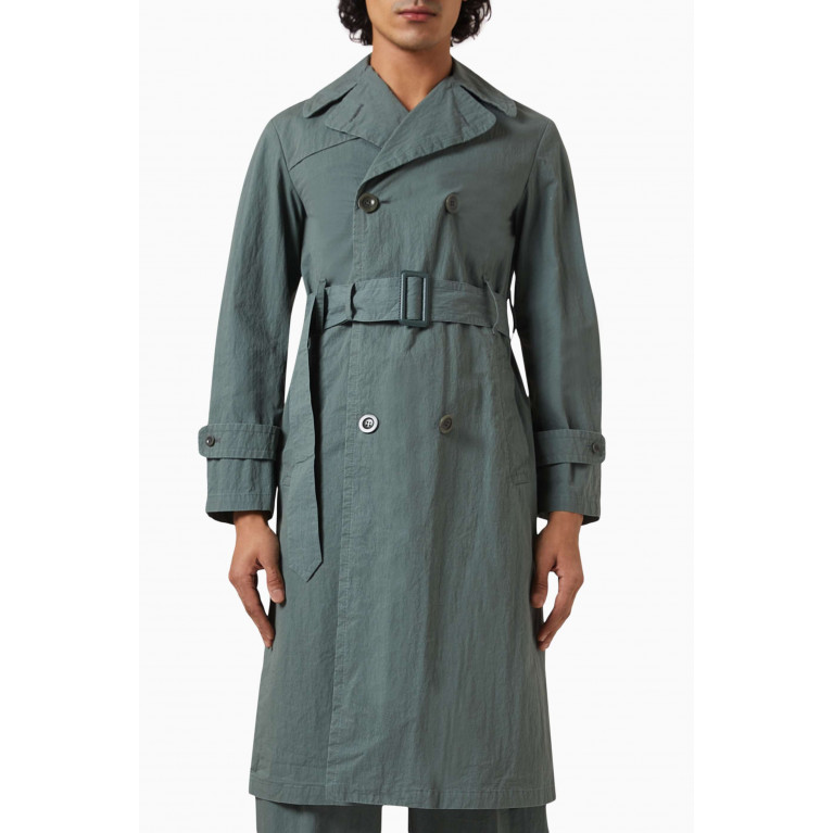 Maison Margiela - Double Breasted Trench Coat in Cotton Blend