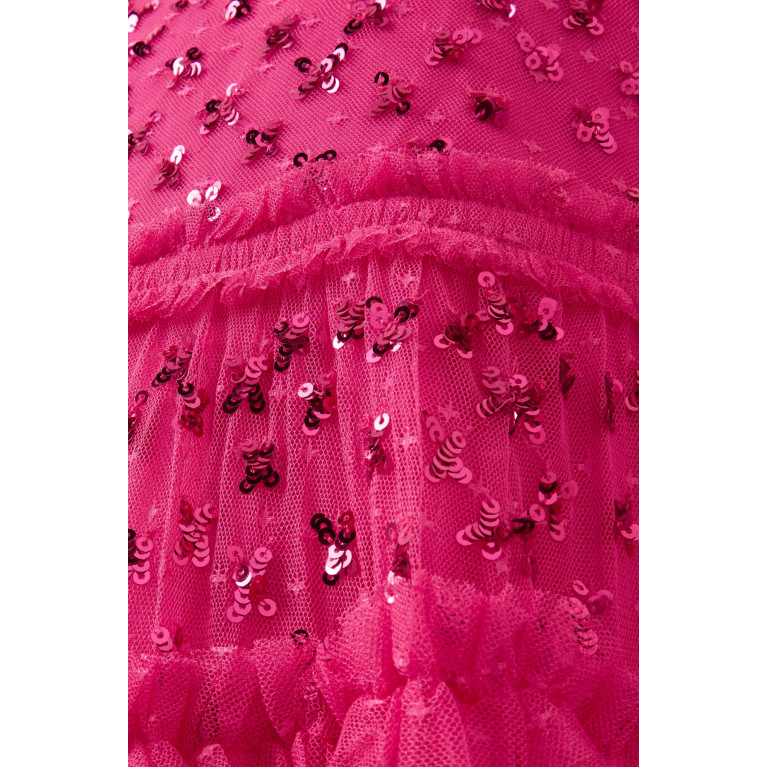 Needle & Thread - Sequin Kisses Dress in Recycled Tulle Pink