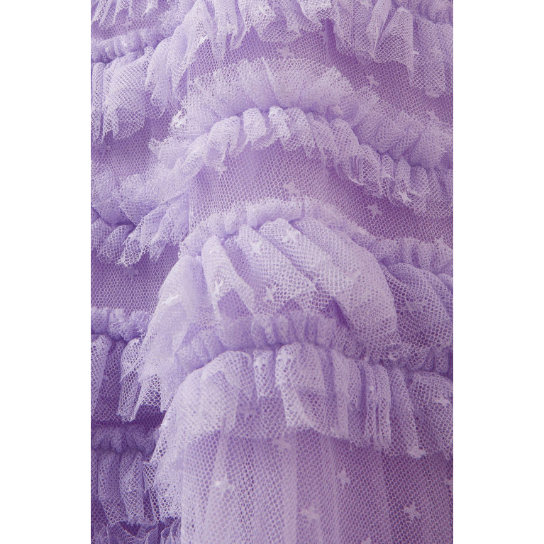 Needle & Thread - Wild Rose Ruffle Dress in Tulle Purple