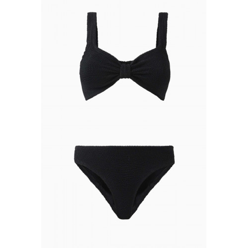 Hunza G - Bonnie Bikini Set in Crinkle™ Fabric Black