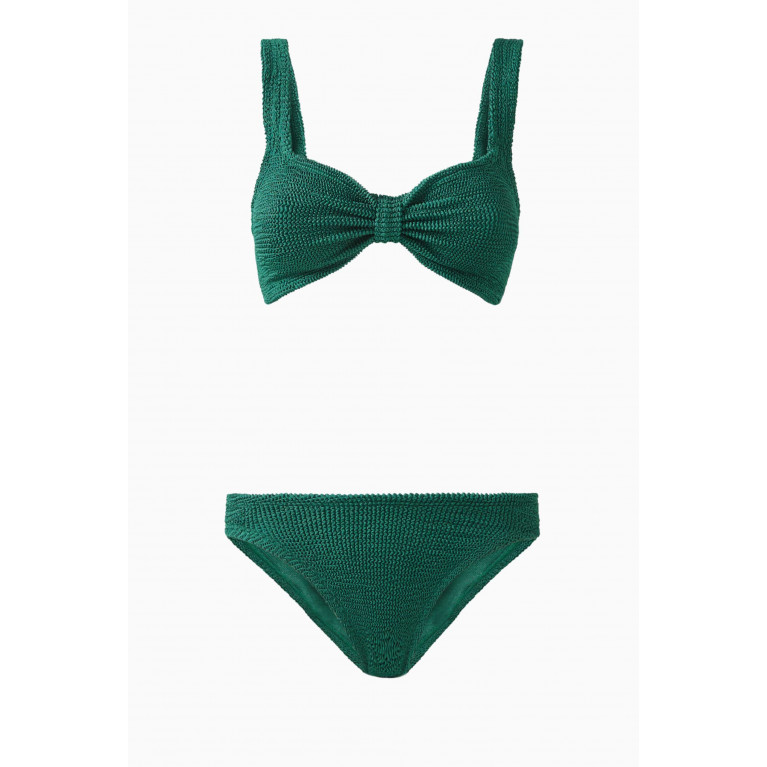 Hunza G - Bonnie Bikini Set in Crinkle™ Fabric Green