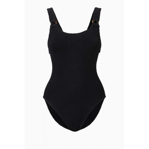 Hunza G - Domino One-Piece Swimsuit in Original Crinkle™