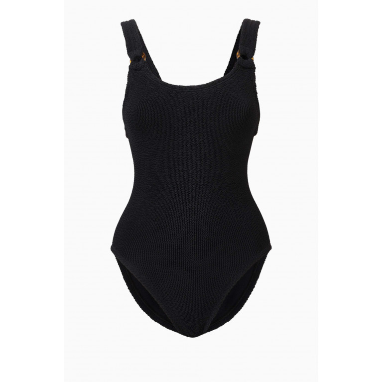 Hunza G - Domino One-Piece Swimsuit in Original Crinkle™