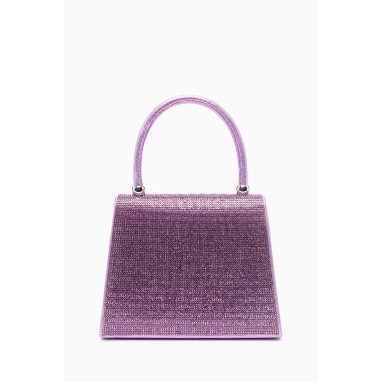 Monnalisa - Top-handle Bag in Crystal-embellish PU