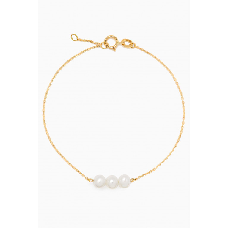 Damas - Kiku Jolie Pearl Bar Bracelet in 18kt Gold